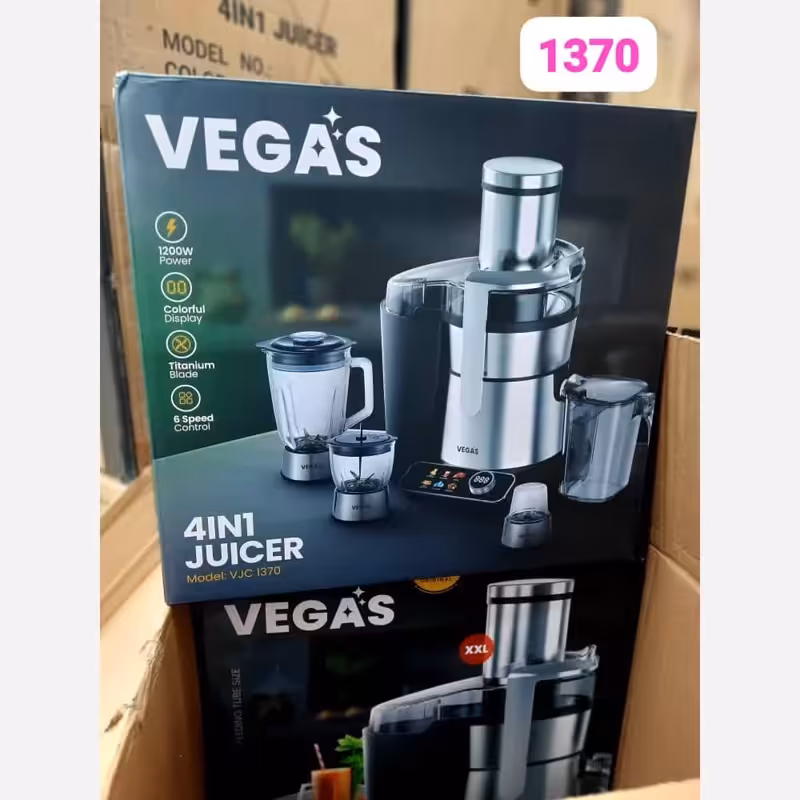 آبمیوه گیر 4کاره جدید وگاس مانیتور رنگی مدل 1370