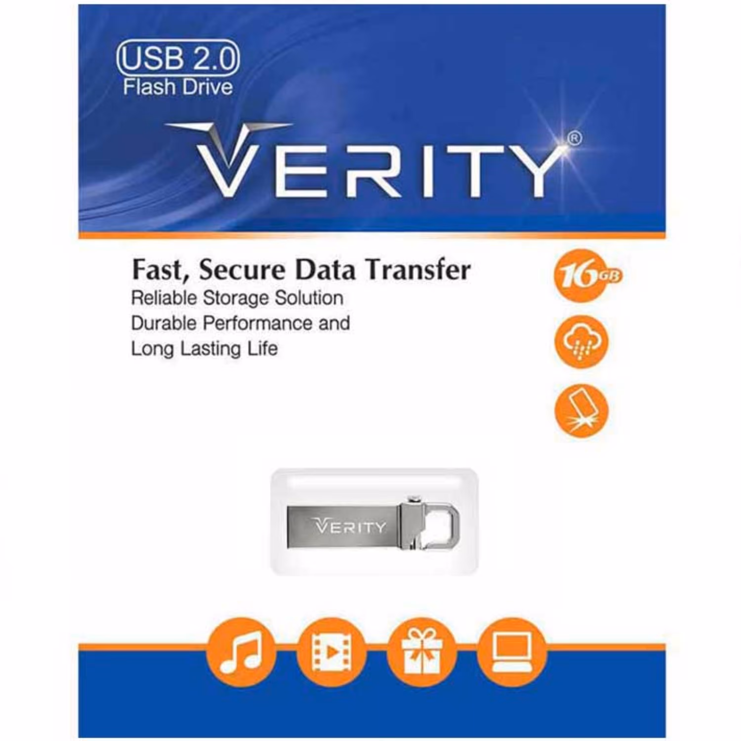 فلش 16GB Verity V807 با گارانتی مادام العمر