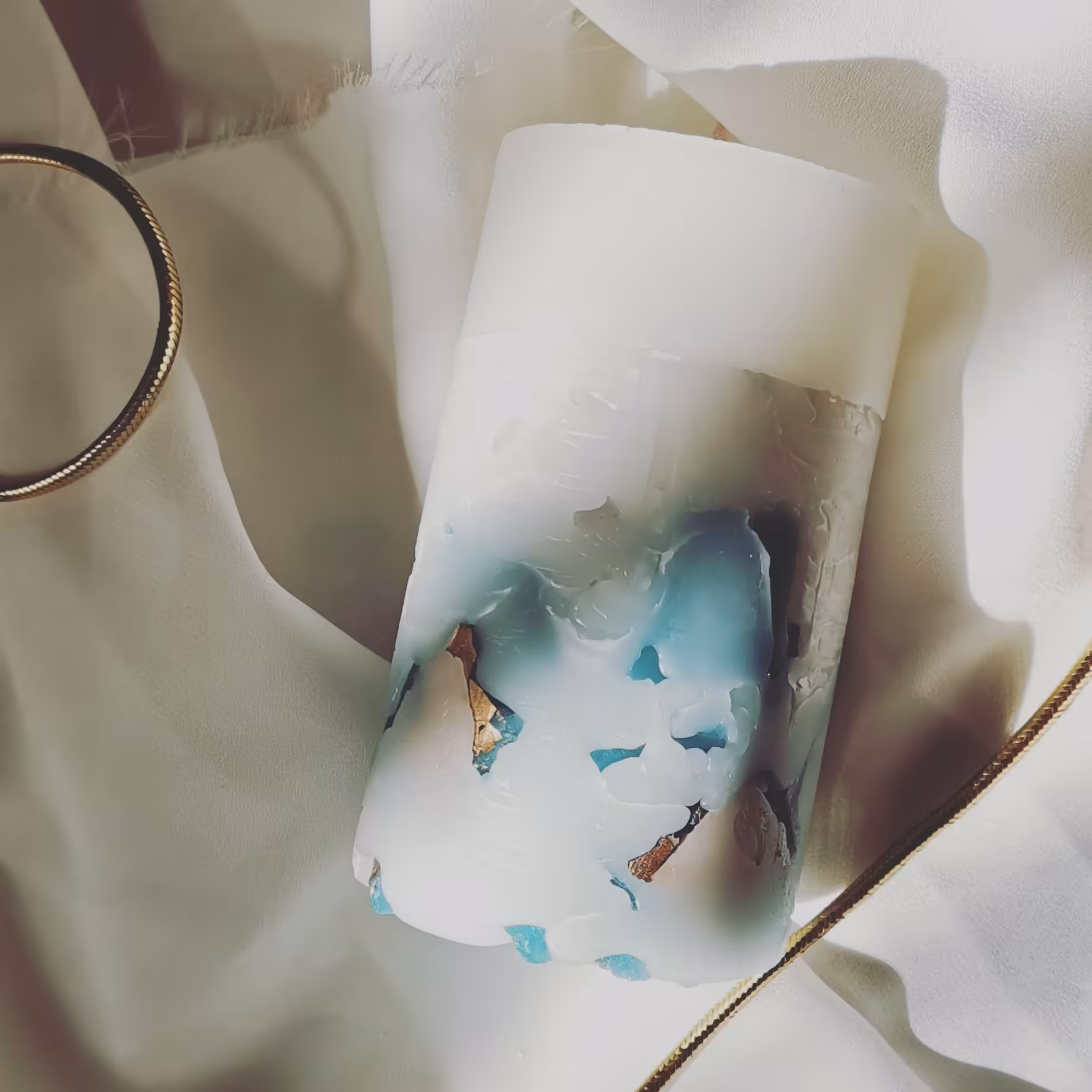 شمع استوانه موزاییکی 