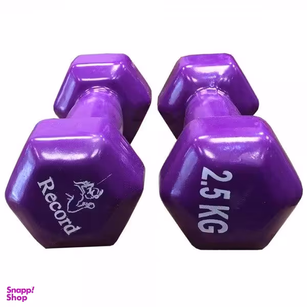 دمبل رکورد مدل rec2/5 وزن 2.5 کیلوگرم بسته 2 عددی