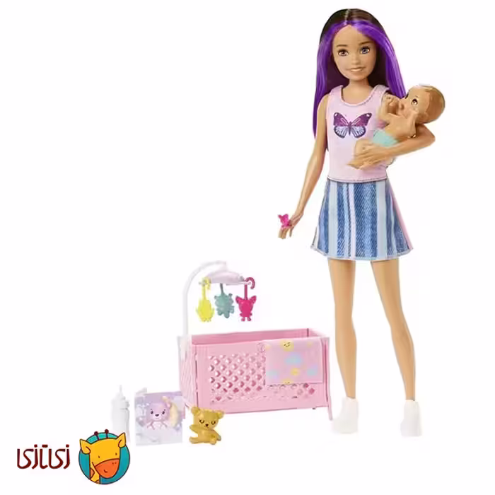 ست بازی عروسک باربی Barbie شغل پرستار کودک کد HJY33