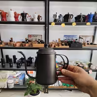 کتل تفلون مشکی قوری دم آوری قهوه اورجینال درب دار کیپ 