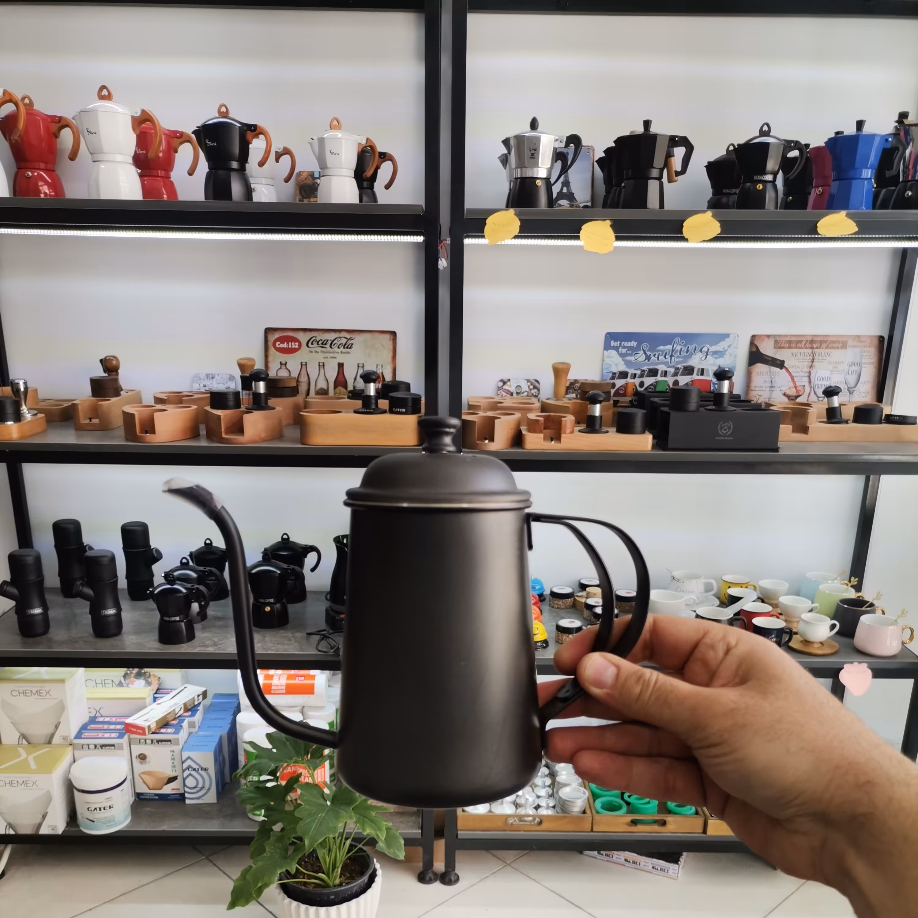 کتل تفلون مشکی قوری دم آوری قهوه اورجینال درب دار کیپ 