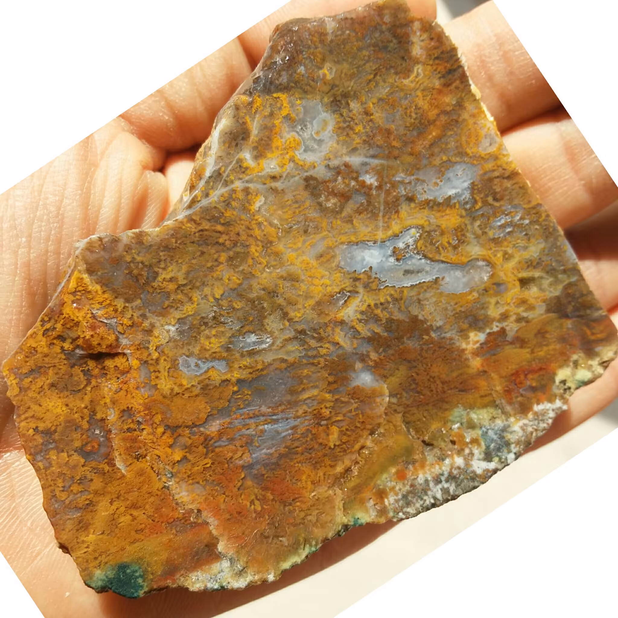 اسلایس سنگ راف منظره 7رنگ دیدنی کاملا طبیعی شاهکار خلقت بی نظییییییییر خاص