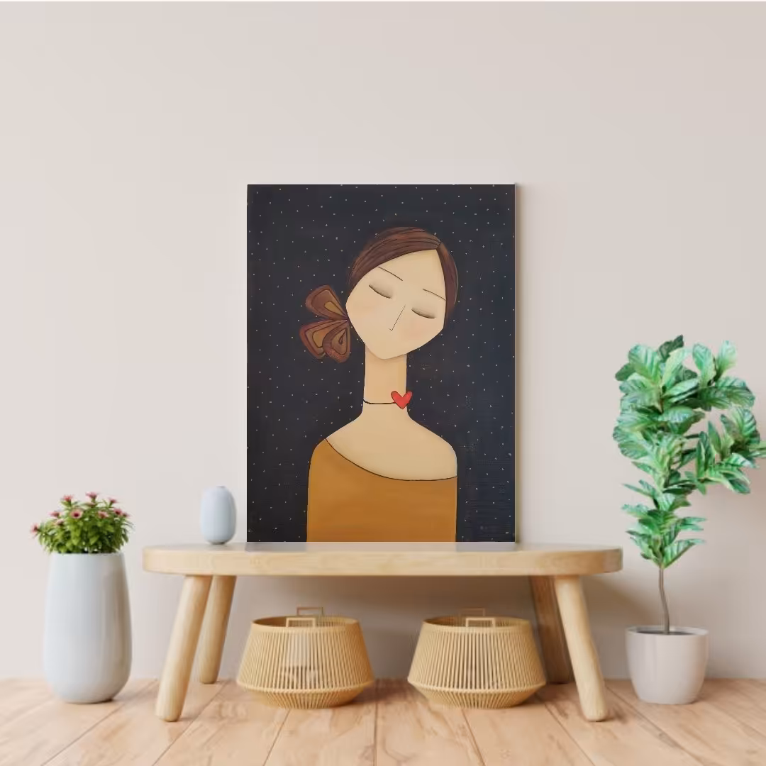 تابلو نقاشی رنگ روغن فانتزی ابعاد 30 × 40 کد z101