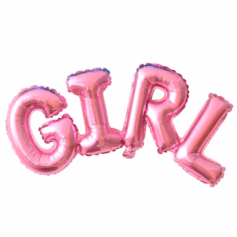 بادکنک فویلی GIRL کارتی