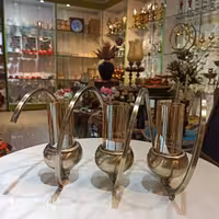 شمعدانی شمعدانی سه شعله شمعدانی فلزی شمعدانی طلایی کد1