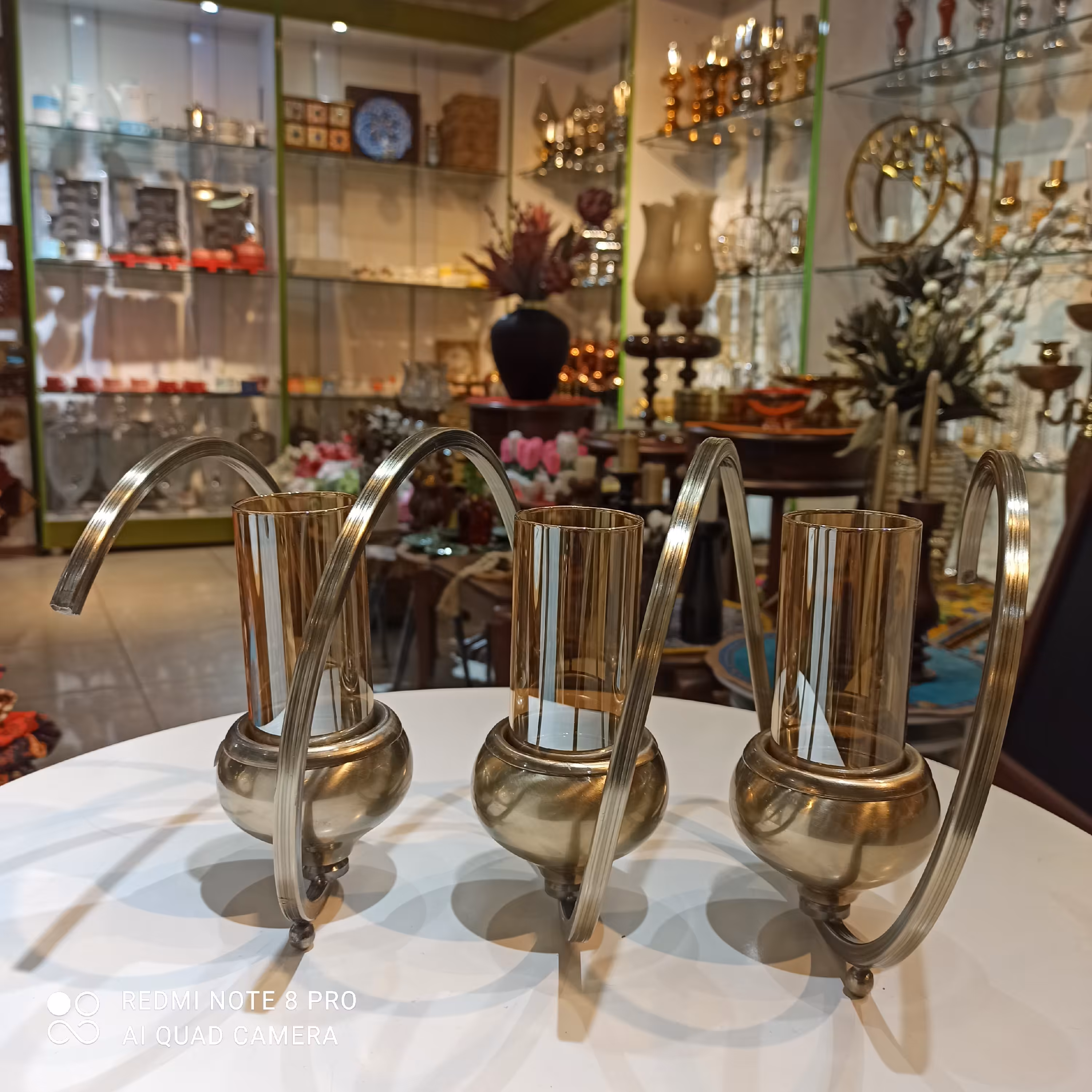 شمعدانی شمعدانی سه شعله شمعدانی فلزی شمعدانی طلایی کد1