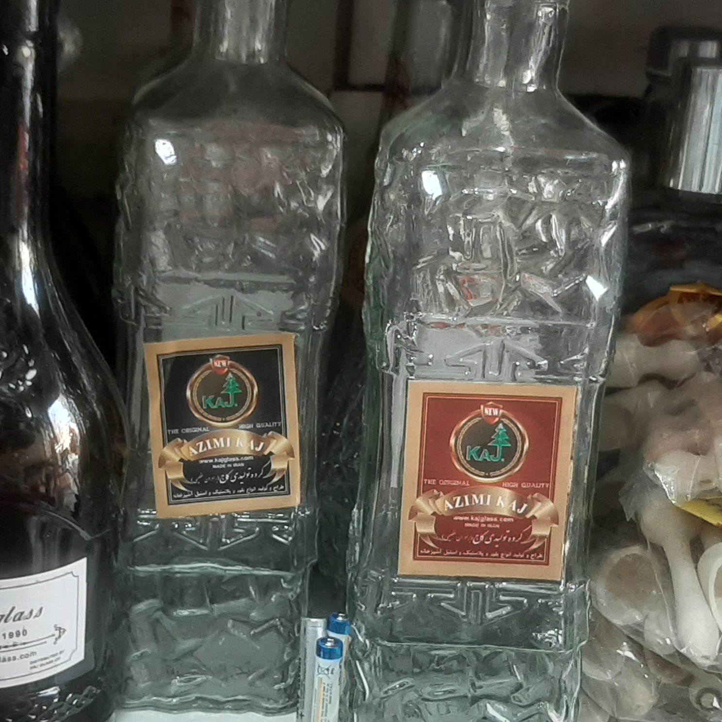 بطری آب شیشه ای