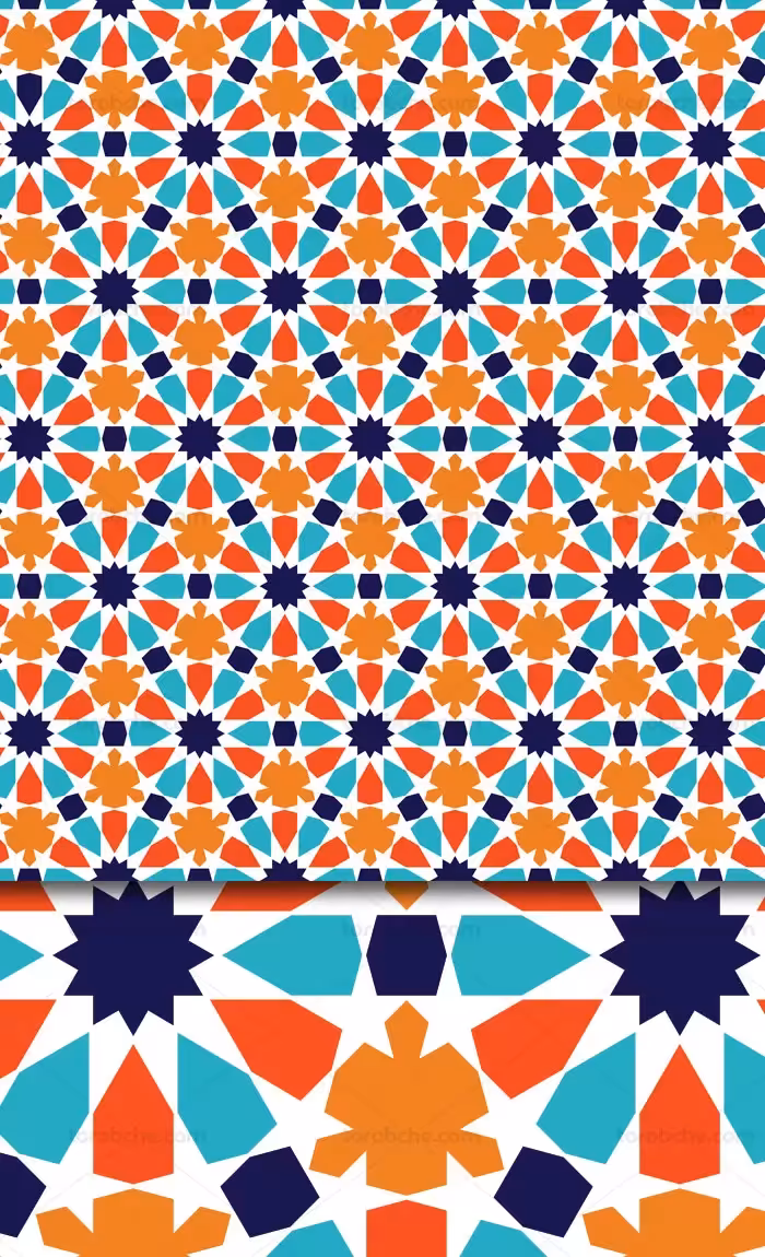 وکتور طرح کاشی کاری اسلامی شماره 202 - گرافیک با طعم تربچه