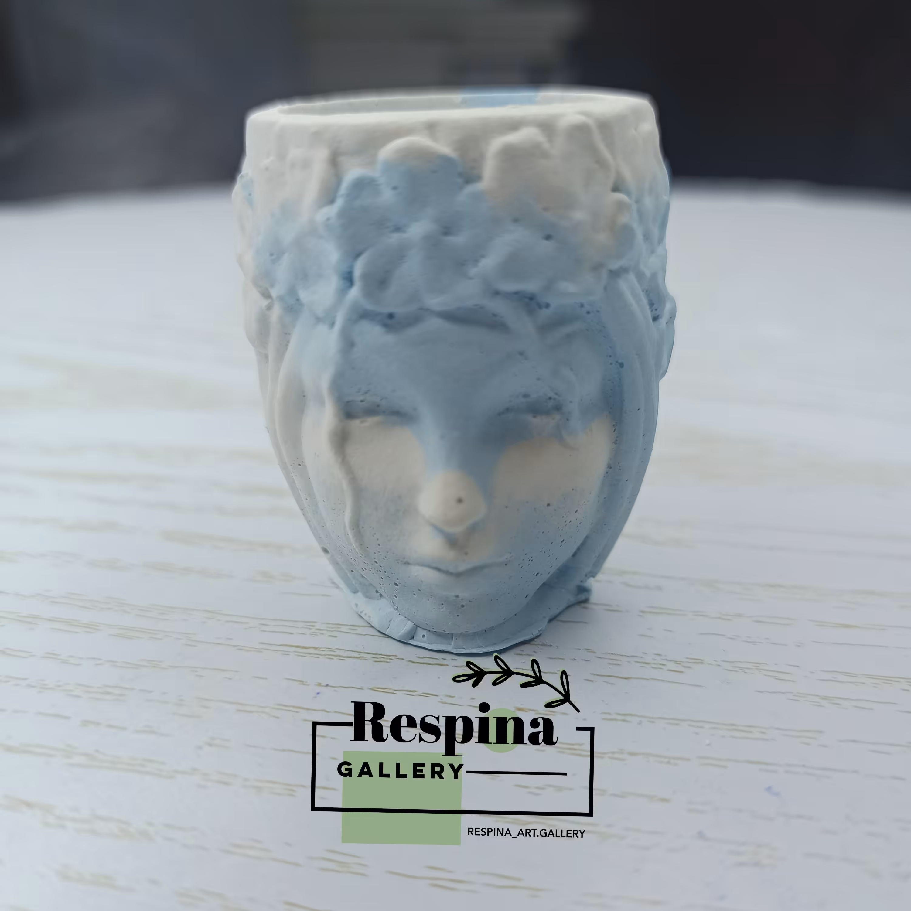 شات سنگی صورت   رنگ آبی سفید