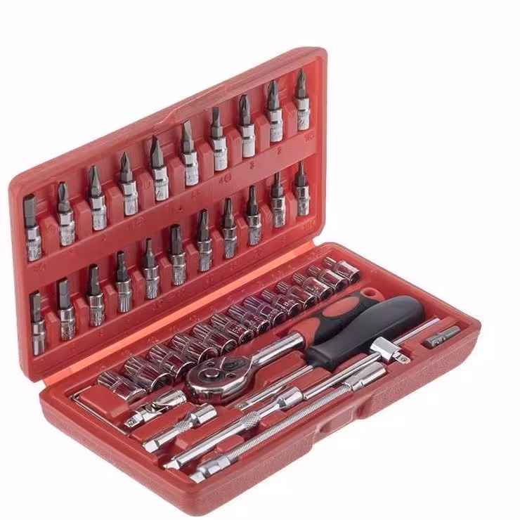 جعبه بکس 46 عددی  بکس و پیچ گوشتی