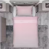 روتختی یک نفره رنگ صورتی با نوار سفید pk-2068b