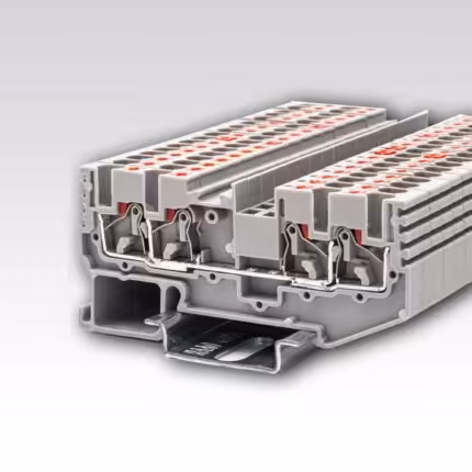 ترمینال ریلی سری فشاری 2 به 2 سایز 2/5 شرکت رعد برق شیرازیان