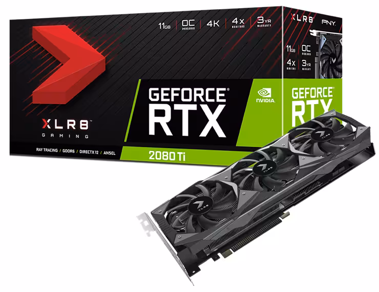 کارت گرافیک پی ان وای مدل GeForce RTX 2080 Ti 11GB XLR8  با حافظه 11 گیگابایت
