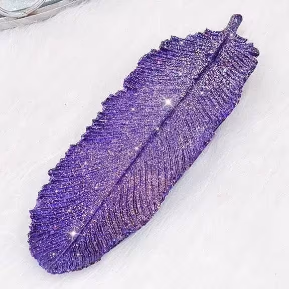 جاعودی طرح پر پلی استر اکلیلی رنگی