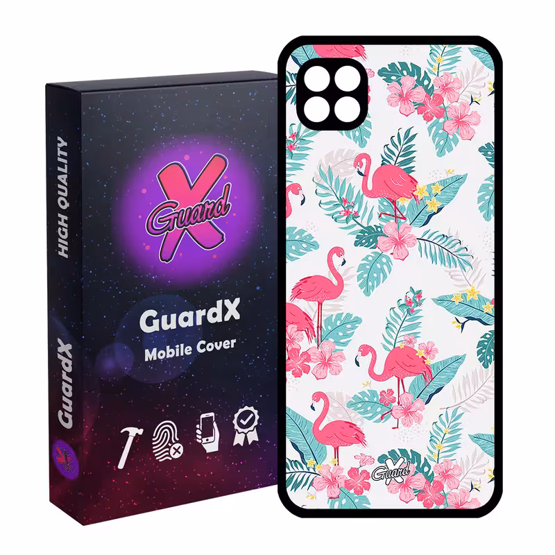 کاور گارد ایکس طرح فلامینگو مدل Glass10274 مناسب برای گوشی موبایل سامسونگ Galaxy A22 5G