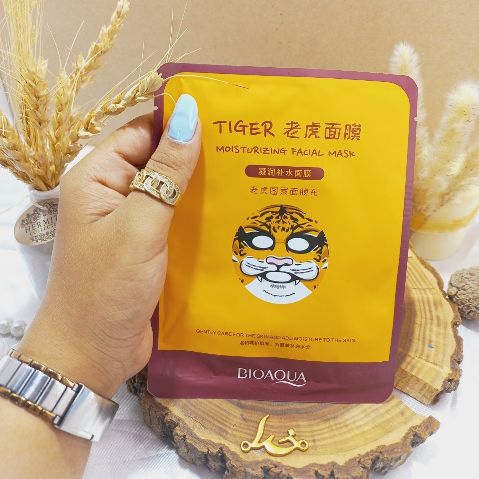 ماسک ورقه ای حیوانات طرح ببر بیوآکوا BIOAQUA