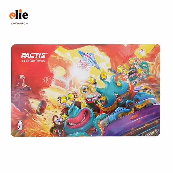 مداد رنگی 36 رنگ فکتیس جعبه فلزی طرح F02