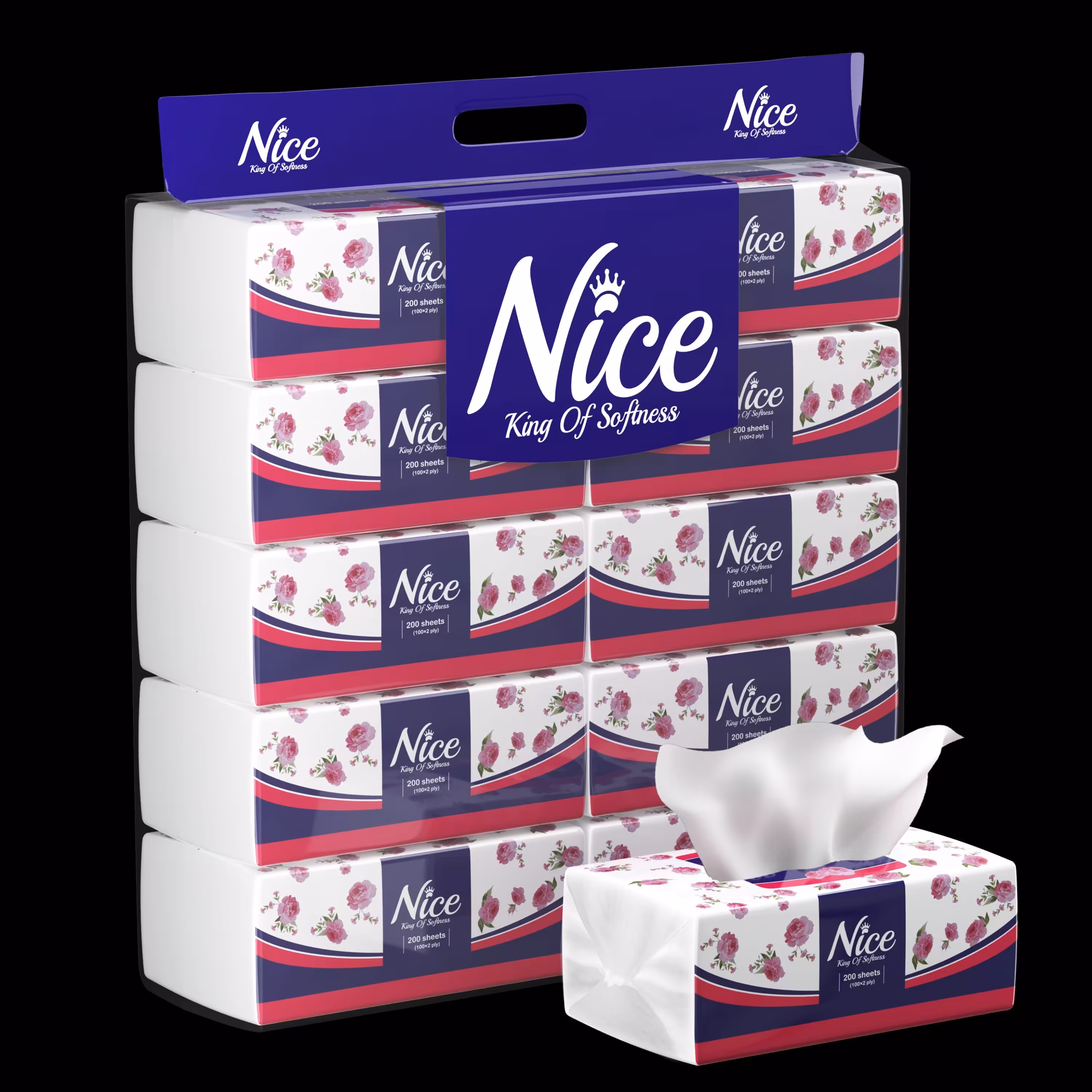 دستمال کاغذی 1000 برگی 2لایه نایس