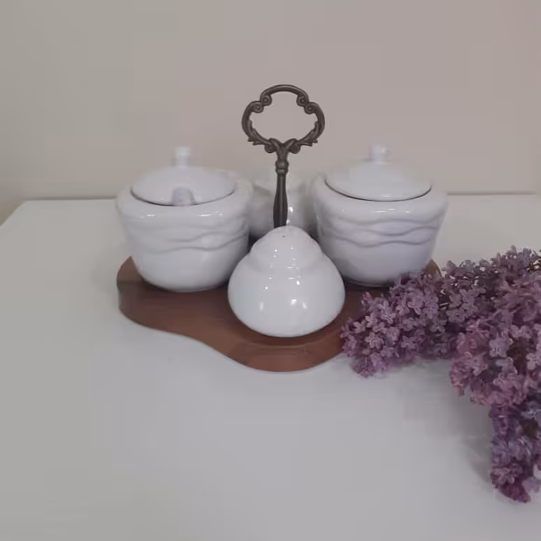 ست قندان و نمکپاش