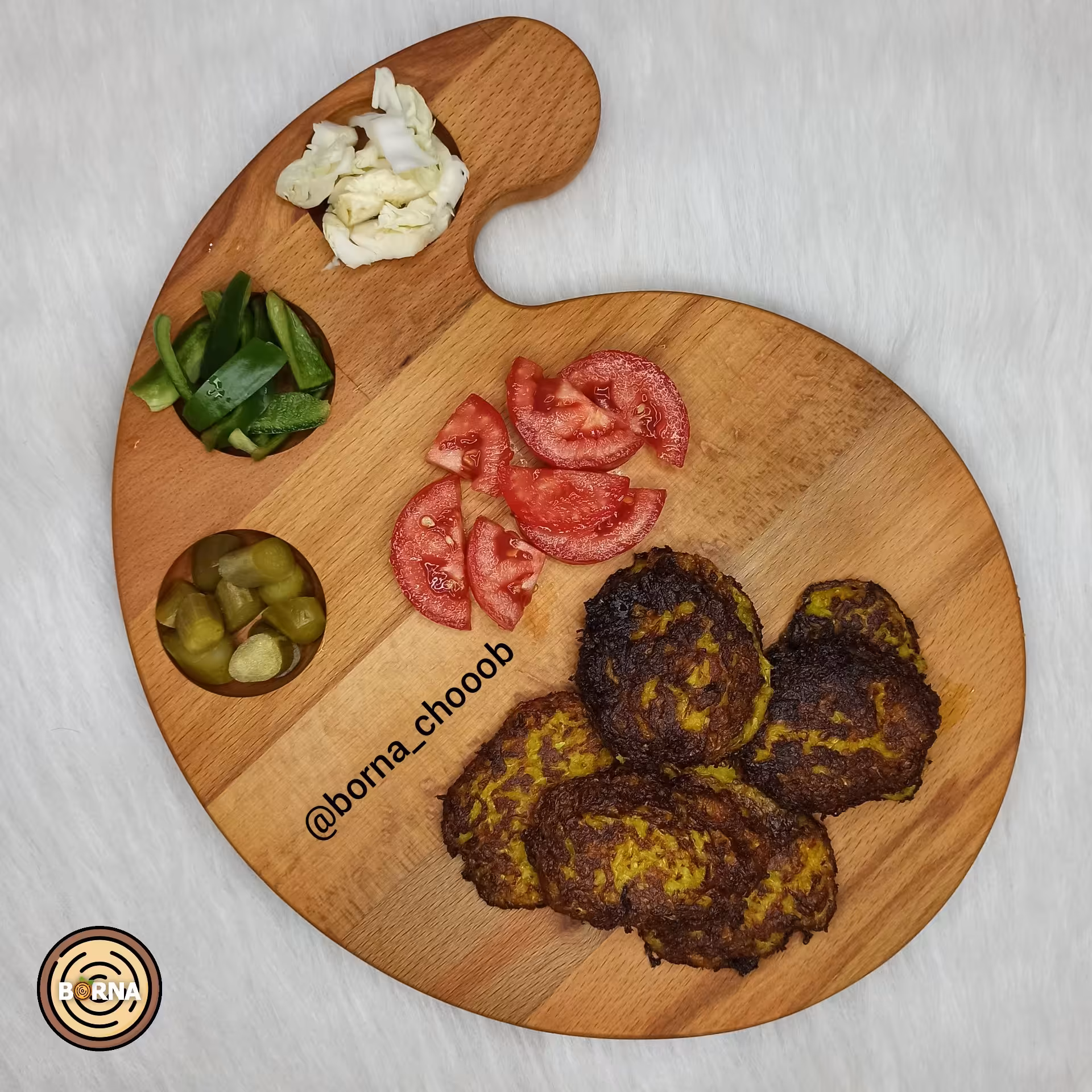 تخته سرو پالتی چوب راش با جای مخصوص سس