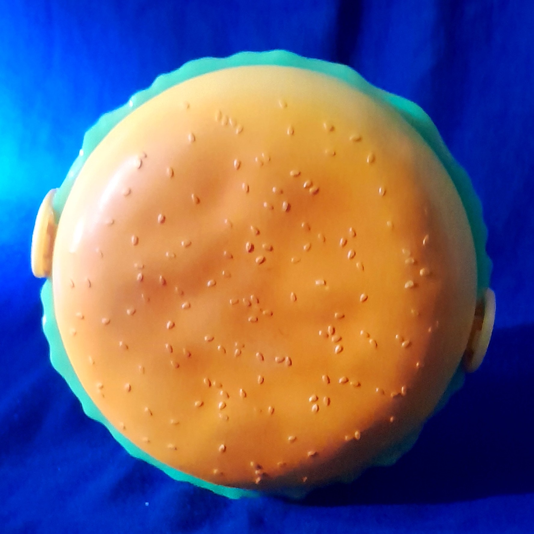 ظرف غذاکودک طرح همبرگر گردومستطیل زرد