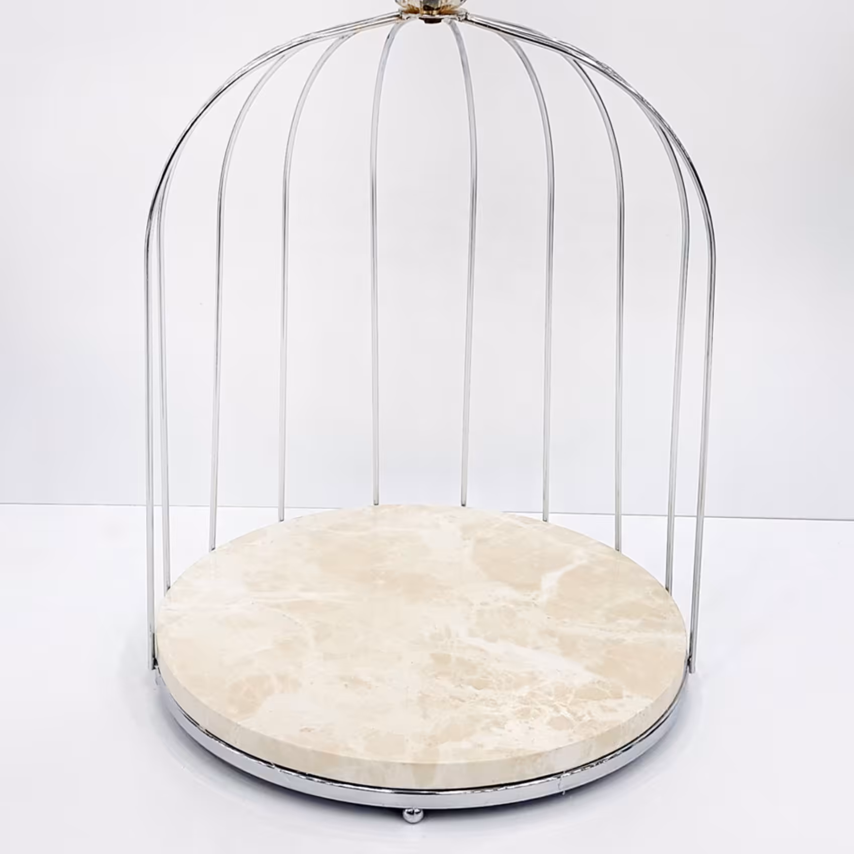 استند طرح قفس یک طبقه نقره ای