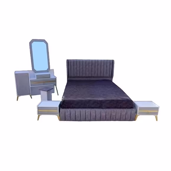 تخت خواب دو نفره به همراه لوازم مدل روما(ارسال پس کرایه)