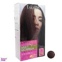 کیت رنگ مو اسکالیم سری collagen keratin شماره 5 رنگ قهوه ای روشن حجم 100 میلی لیتر