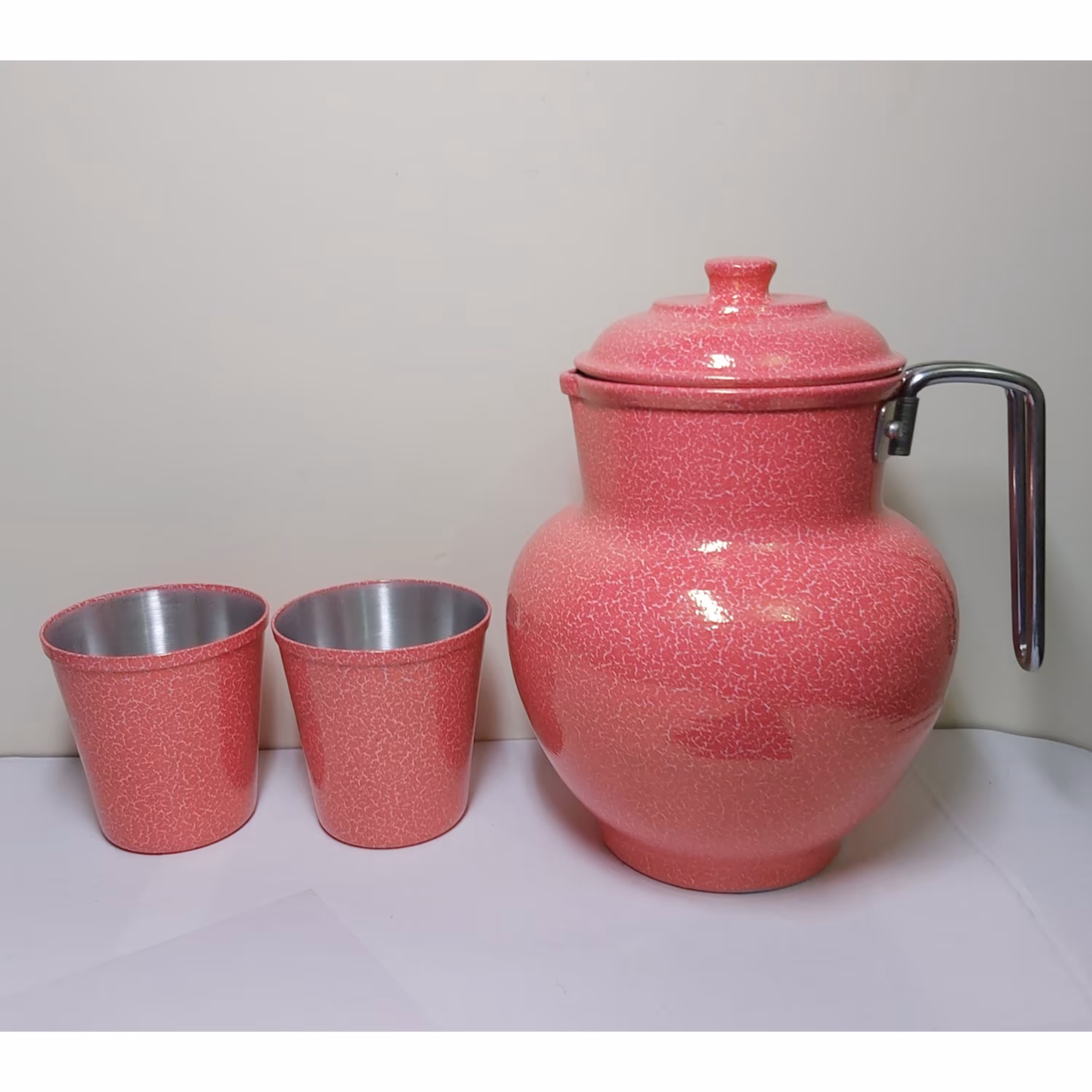 ست پارچ و لیوان روحی مدل R3 سرخابی سه پارچه