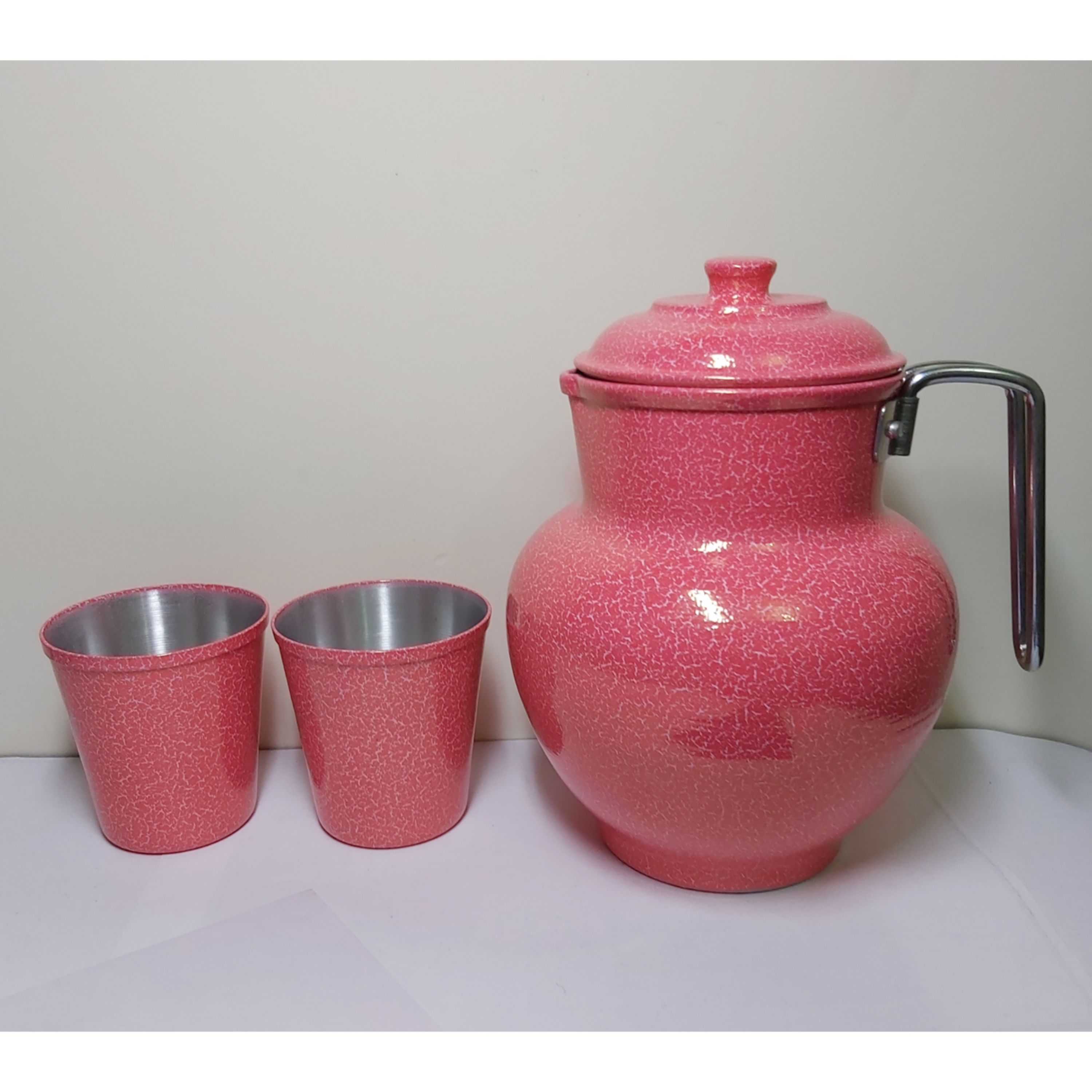 ست پارچ و لیوان روحی مدل R3 سرخابی سه پارچه