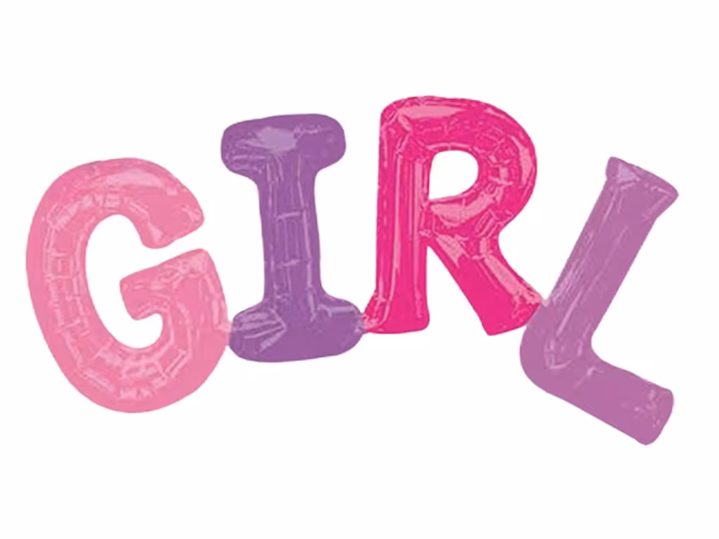 بادکنک ریسه ای فویلی Girl