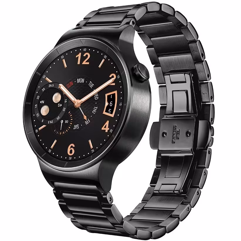 ساعت مچی هوشمند هوآوی 42 میلیمتر بند استیل مشکی Watch Steel Case with Black Steel Link Bracelet