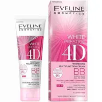 بی بی کرم روشن کننده اولاین EVELINE مدل وایت پرستیژ WHITE PRESTIGE 4D حجم 50 میل | آرایشی