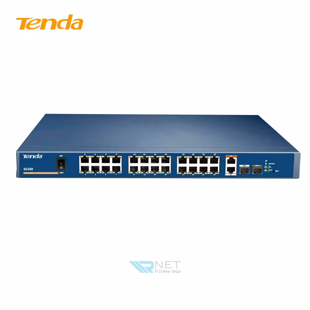 سوئیچ شبکه 24 پورت POE تندا مدل Tenda SS260