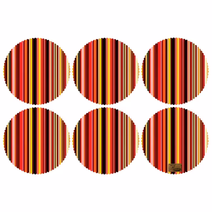 زیر بشقابی دایره ای پارچه مخمل سایز 30 در 30 مدل U2-86 شرکت رنس