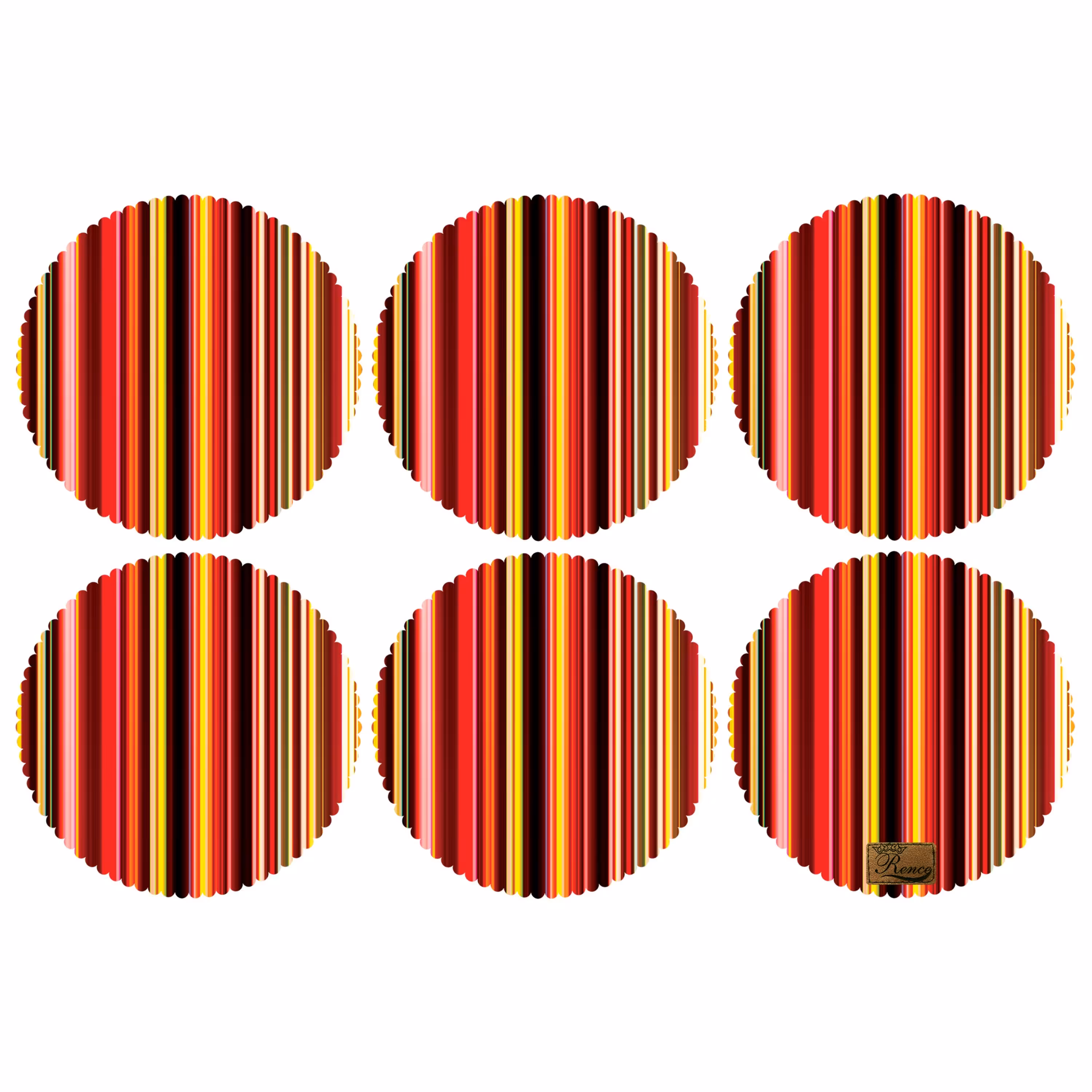 زیر بشقابی دایره ای پارچه مخمل سایز 30 در 30 مدل U2-86 شرکت رنس