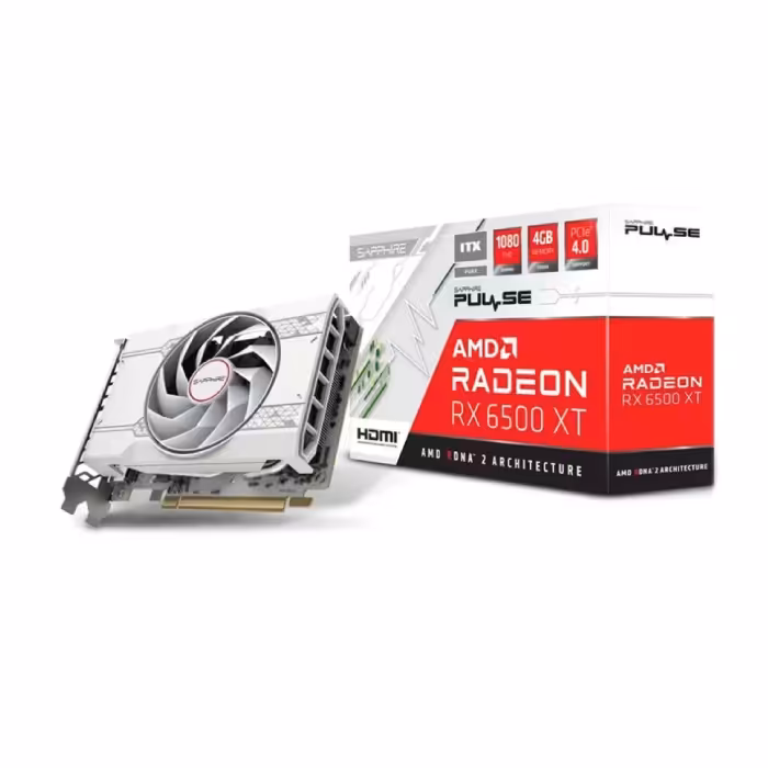 کارت گرافیک سافایر مدل PULSE AMD Radeon RX 6500 XT ITX PURE 4GB