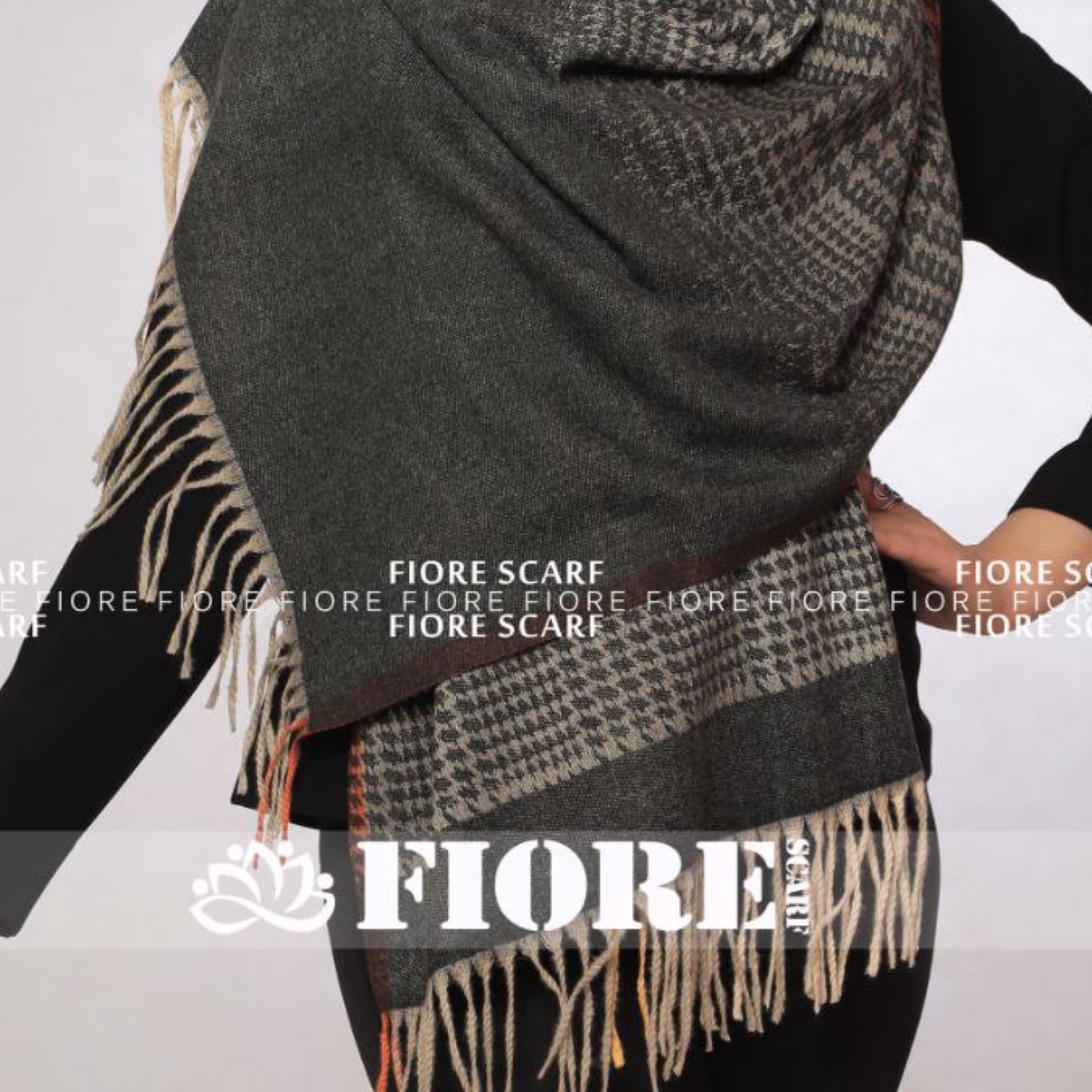 شال موهر زنانه ریشه فرانسوی طرح coco  زمستانی