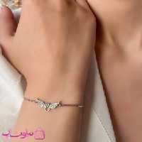 دستبند کراواتی دخترانه YSX طرح بال نقره ای