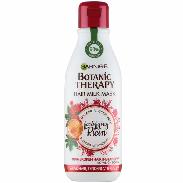 ماسک موی شیری روغن کرچک گارنیر (گارنیه)  (فروش ویژه) | مناسب موهای ضعیف و شکننده، ضد ریزش | 250 میل
