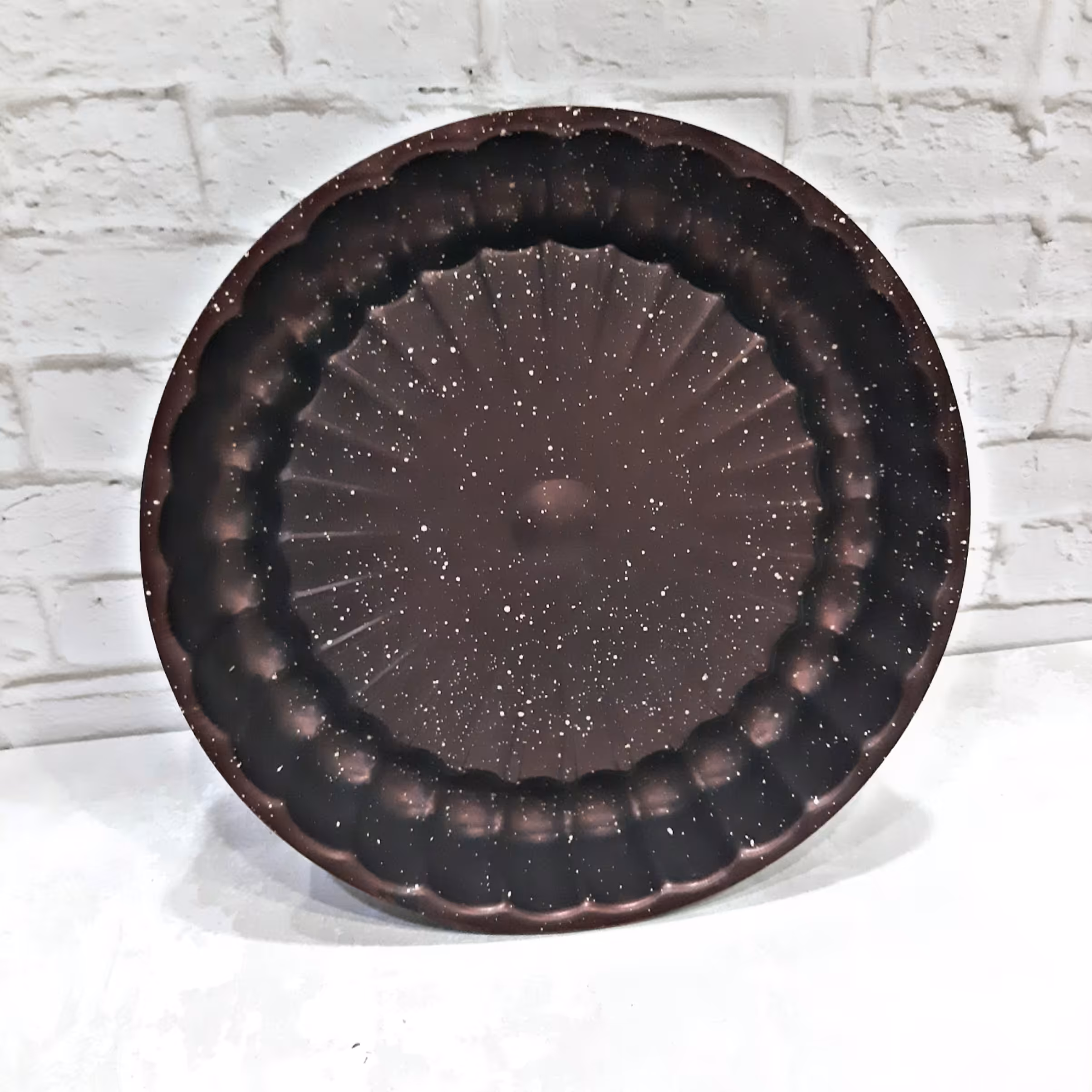 قالب کیک مدل شارلوت لبه کوتاه گرانیتی قطر 27 سانت 