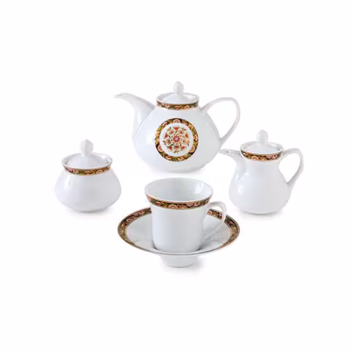 سرویس چای خوری گلدن گاردن شهرزاد چینی زرین 18 پارچه