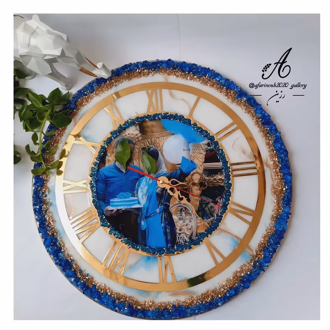 ساعت دیواری طرح مرمر سایز 50