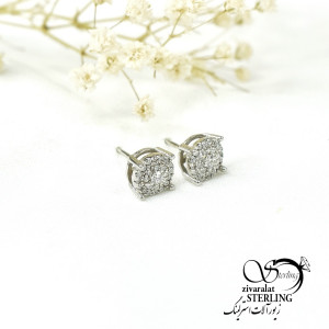 گوشواره میخی نقره کد 6246