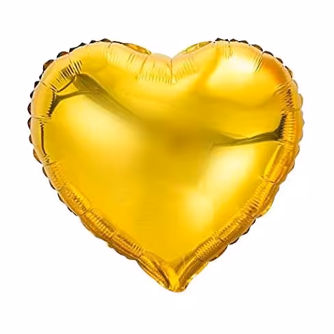 بادکنک فویلی قلب طلایی