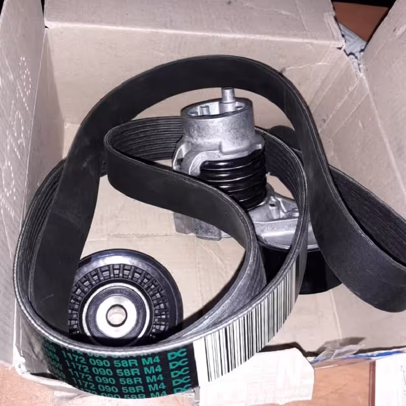 مجموعه تسمه تایم رنو کپچر آلترناتور  با غلتک ها و تسمه سفت کن شرکتی
