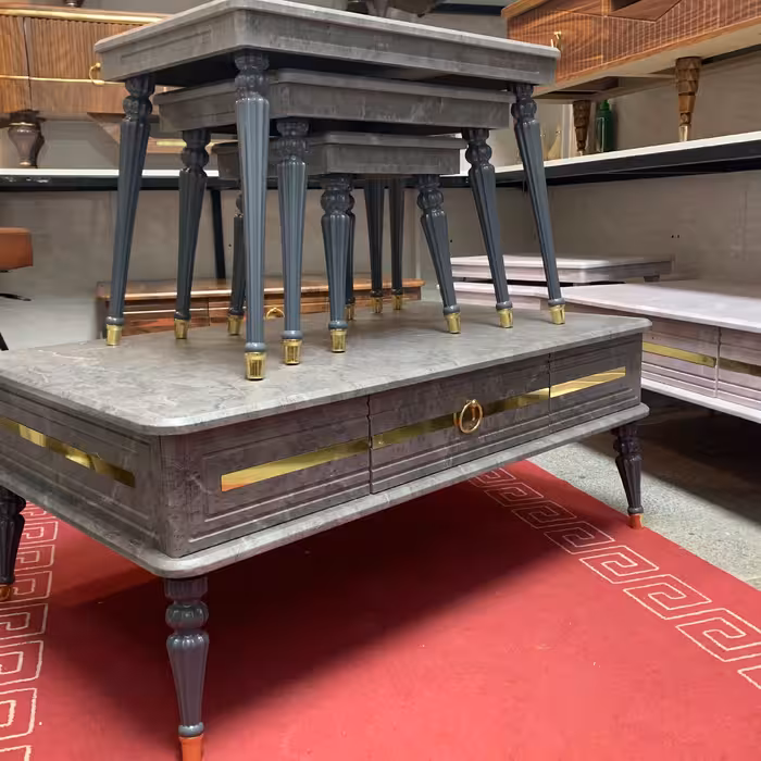 میز جلو مبلی  و عسلی جلومبلی مجموعه 4 عددی