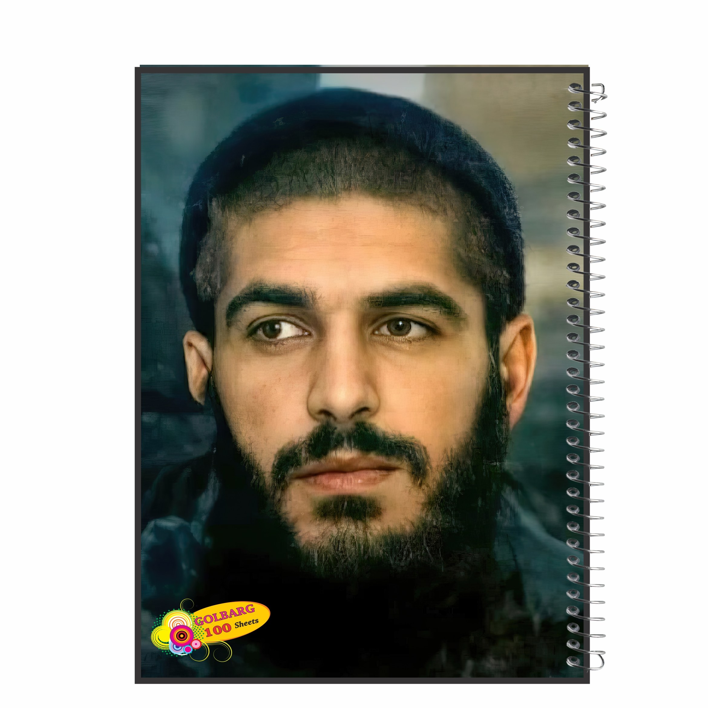 دفتر مشق 100 برگ طرح شهید ابراهیم هادی جلد گلاسه کد 8013